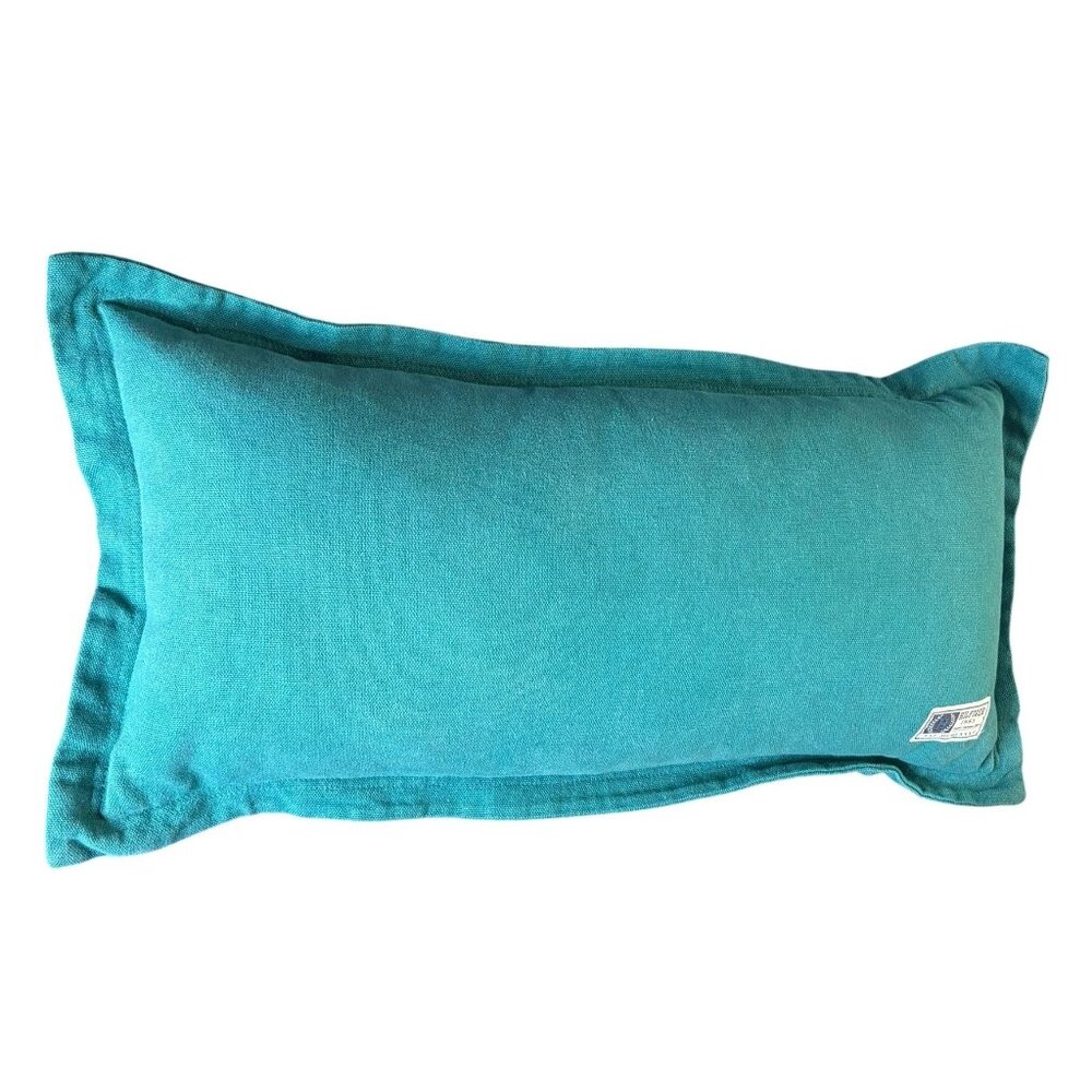 Tommy Hilfiger Goose Down Throw Pillow Green Rectangular Zipper Closure Bedding
